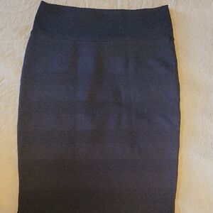 LulaRoe Elegant Navy Textured Pencil Skirt MEDIUM